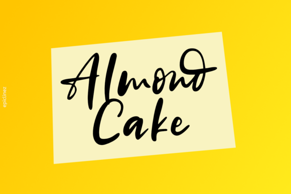 Almond Cake: A Sweet Handwritten Font for Branding