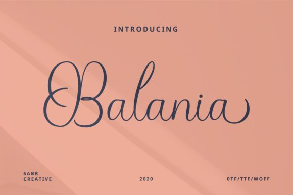 Balania: A Delicate Handwritten Font for Creative Branding