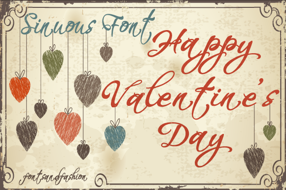 Happy Valentine’s Day Font for Crafters and Designers