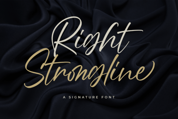 Right Strongline: A Bold Script Font for Editorial Design